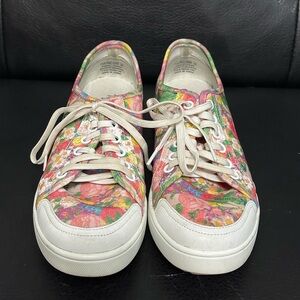 Alegria Traq Pink Floral Sneakers Size 39